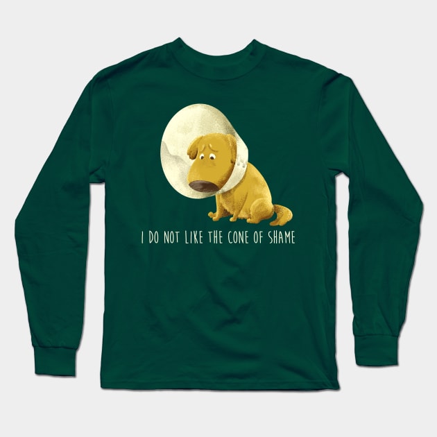 I do not like the cone of shame Long Sleeve T-Shirt by moonsia